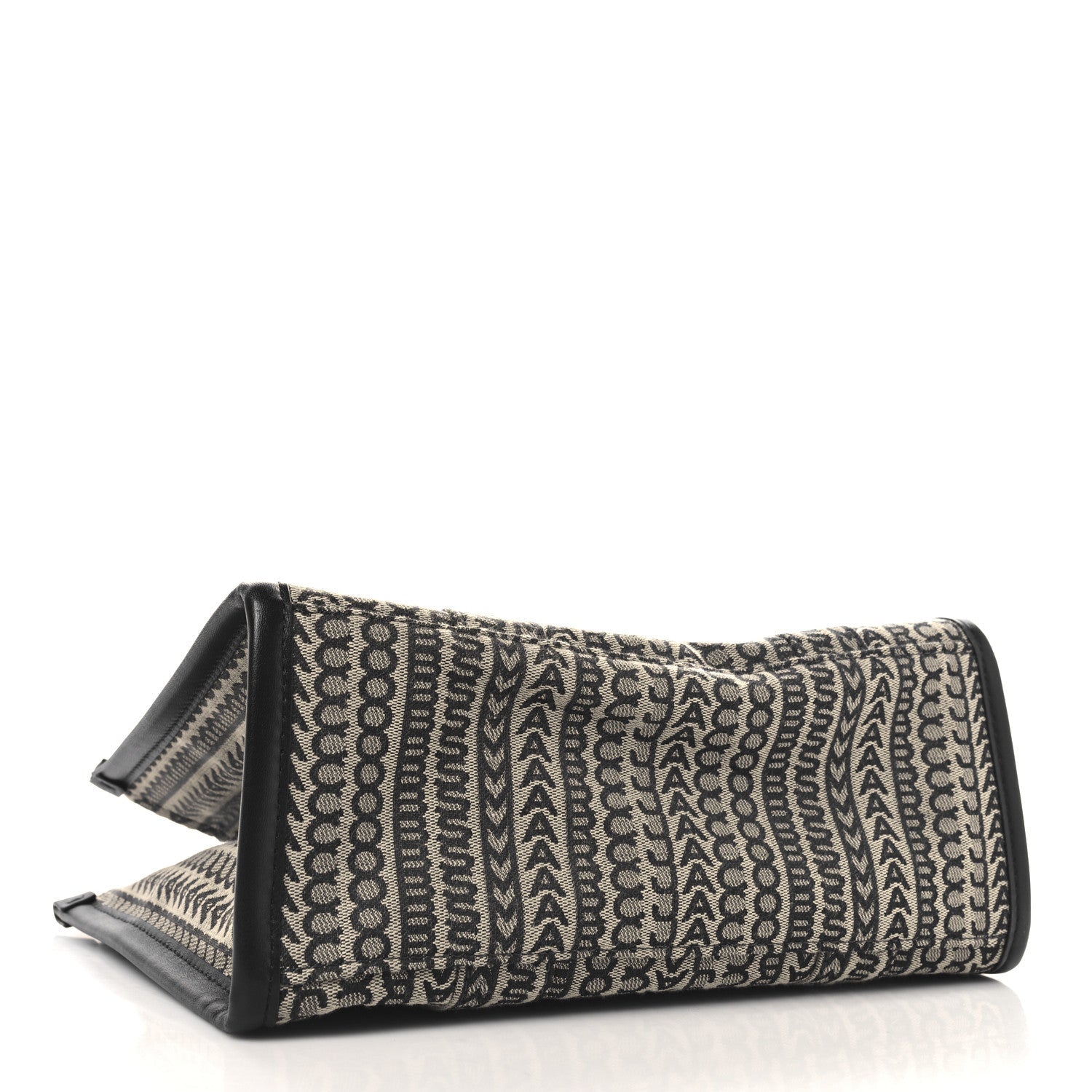 Cotton Jacquard Monogram Medium The Traveler Tote Bag Beige Multicolor