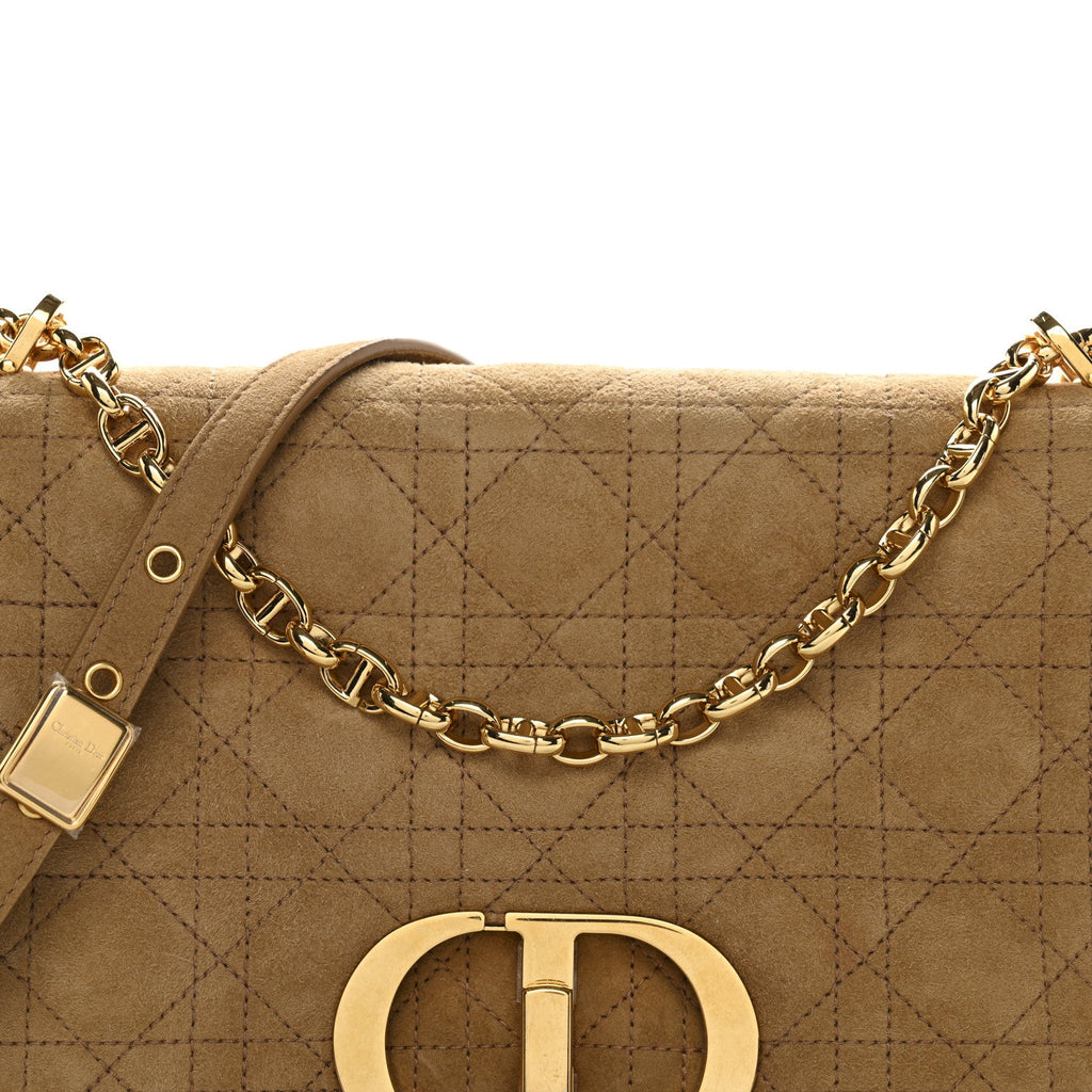 Shearling Cannage Large Caro Bag Camel