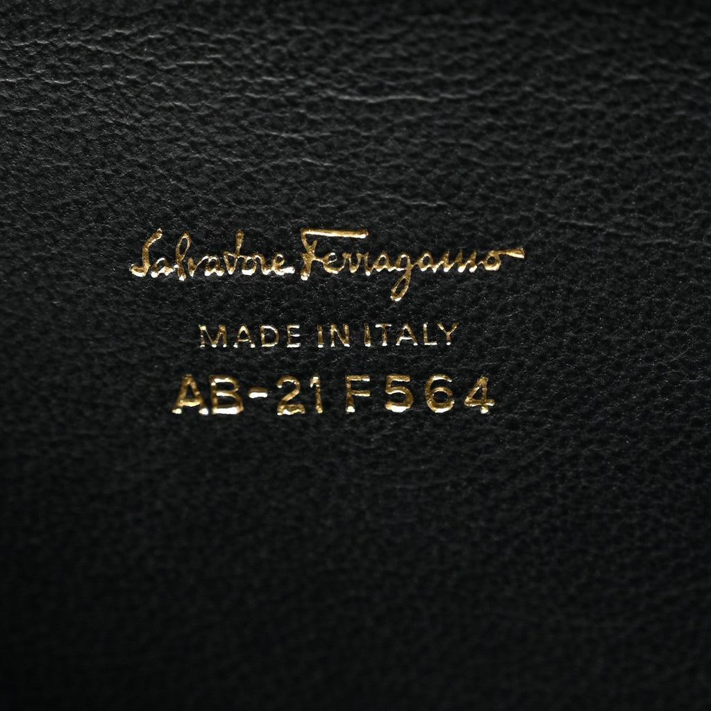 Calfskin Gancio Lock Marisol Top Handle Satchel Ecorce Black