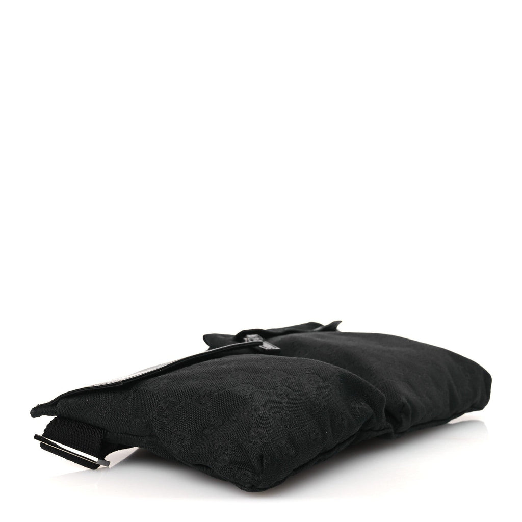 GG Monogram Double Pocket Belt Bag Black