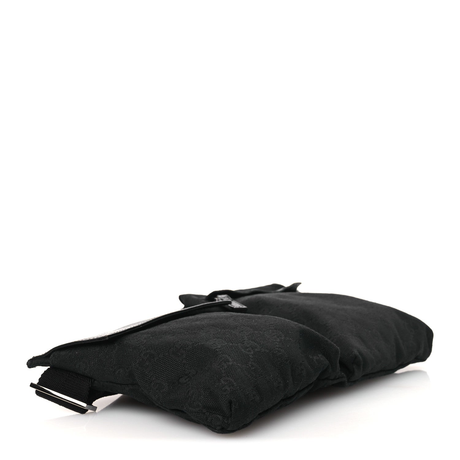 GG Monogram Double Pocket Belt Bag Black