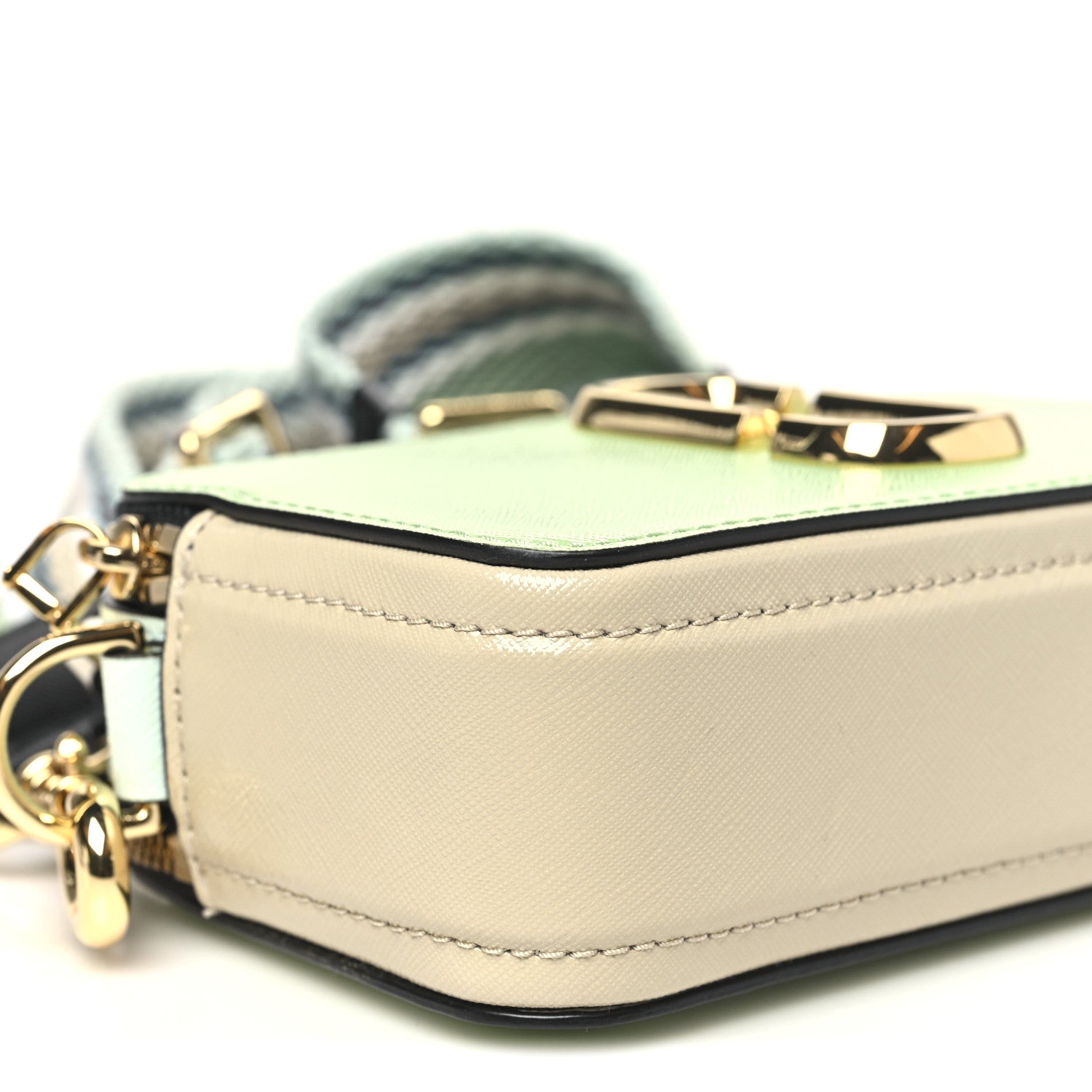 Saffiano Small Snapshot Camera Bag Mint Multicolor