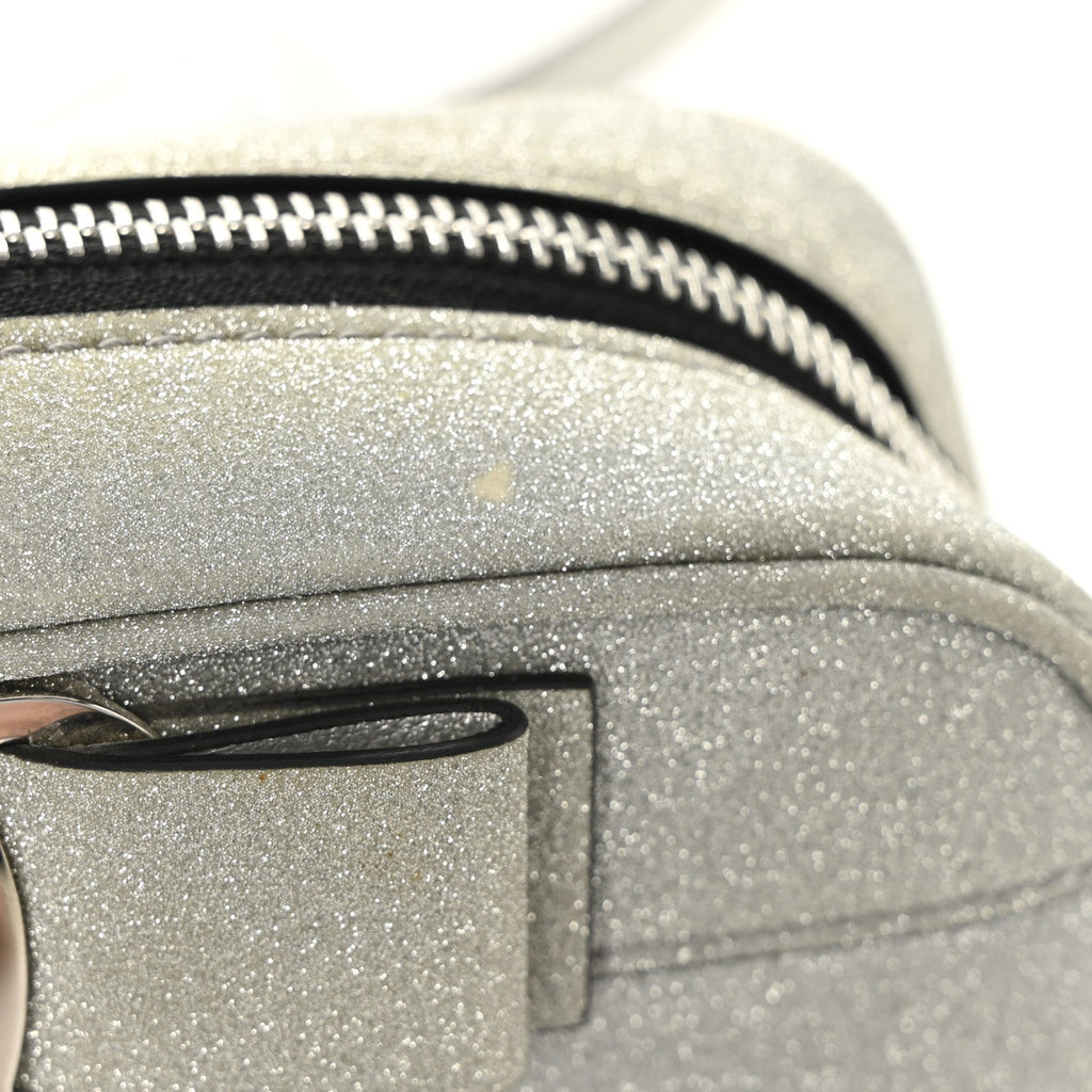 Rainbow Glitter Vara Bow Camera Bag Silver