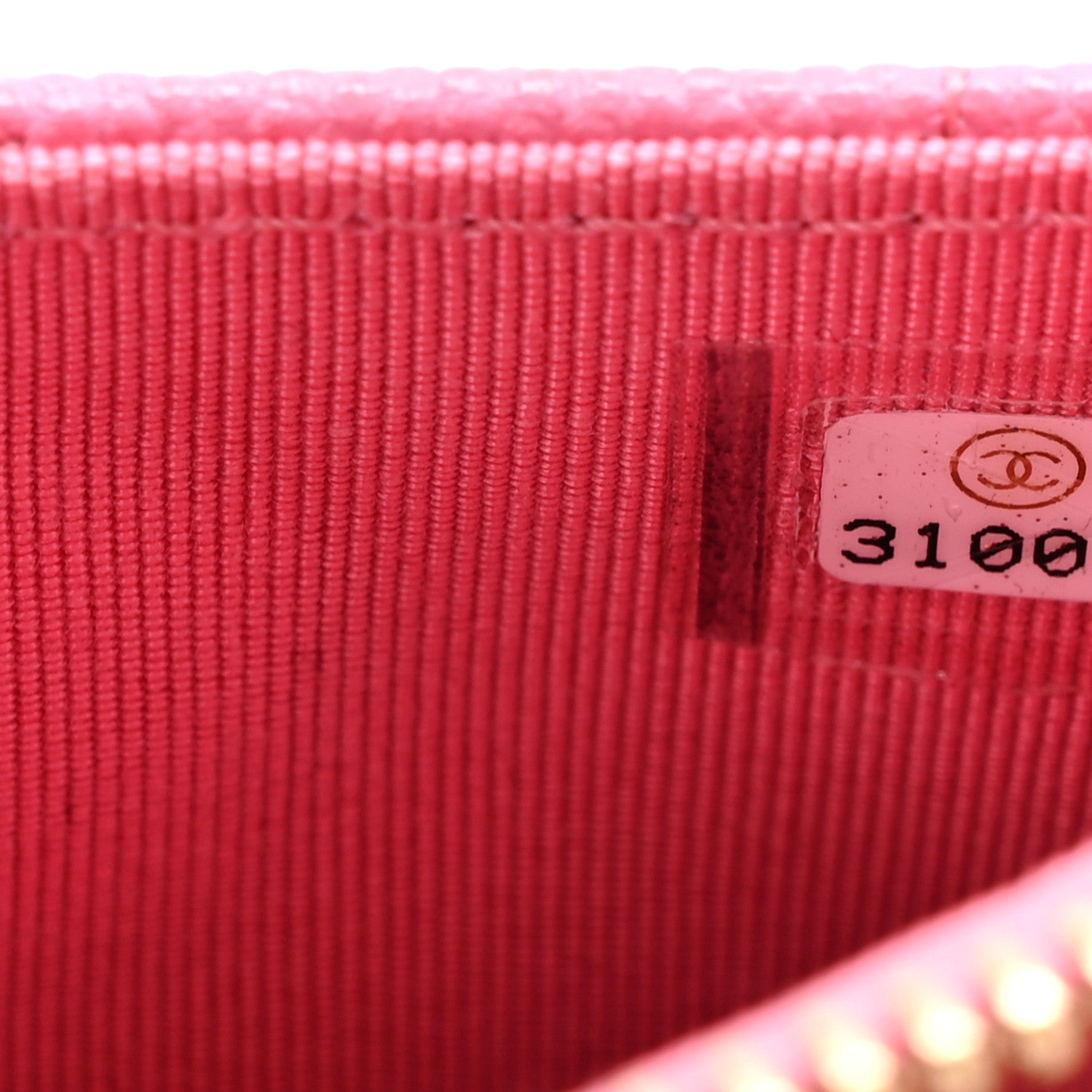 Caviar Quilted CC Zip  Holder Pink