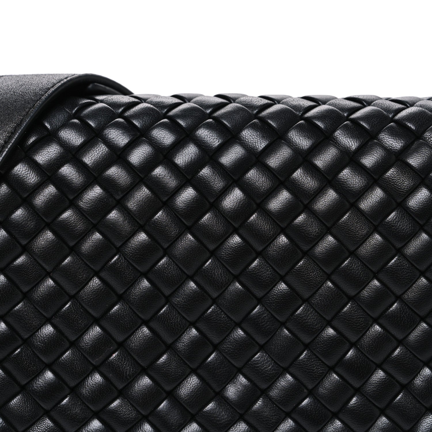 Nappa Intrecciato Small Cobble Shoulder Bag Black