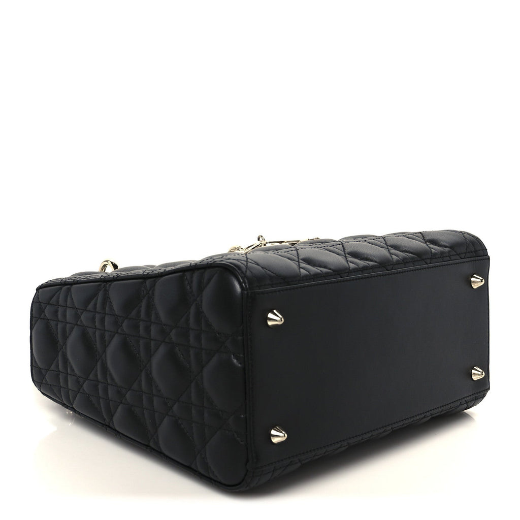 Lambskin Cannage Medium Lady Dior Black