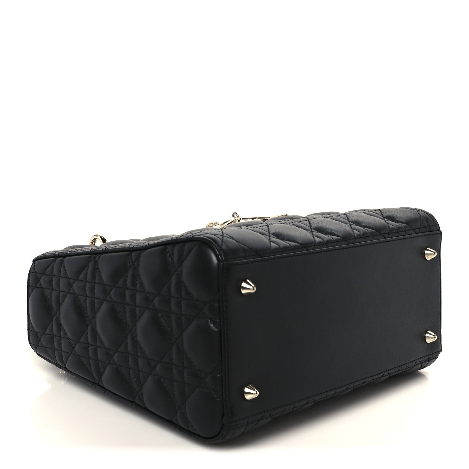 Lambskin Cannage Medium Lady Dior Black