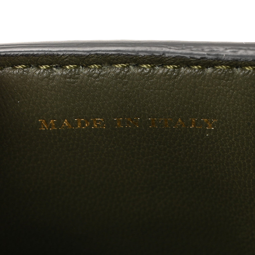 Alligator Bridle Micro Satchel Lime