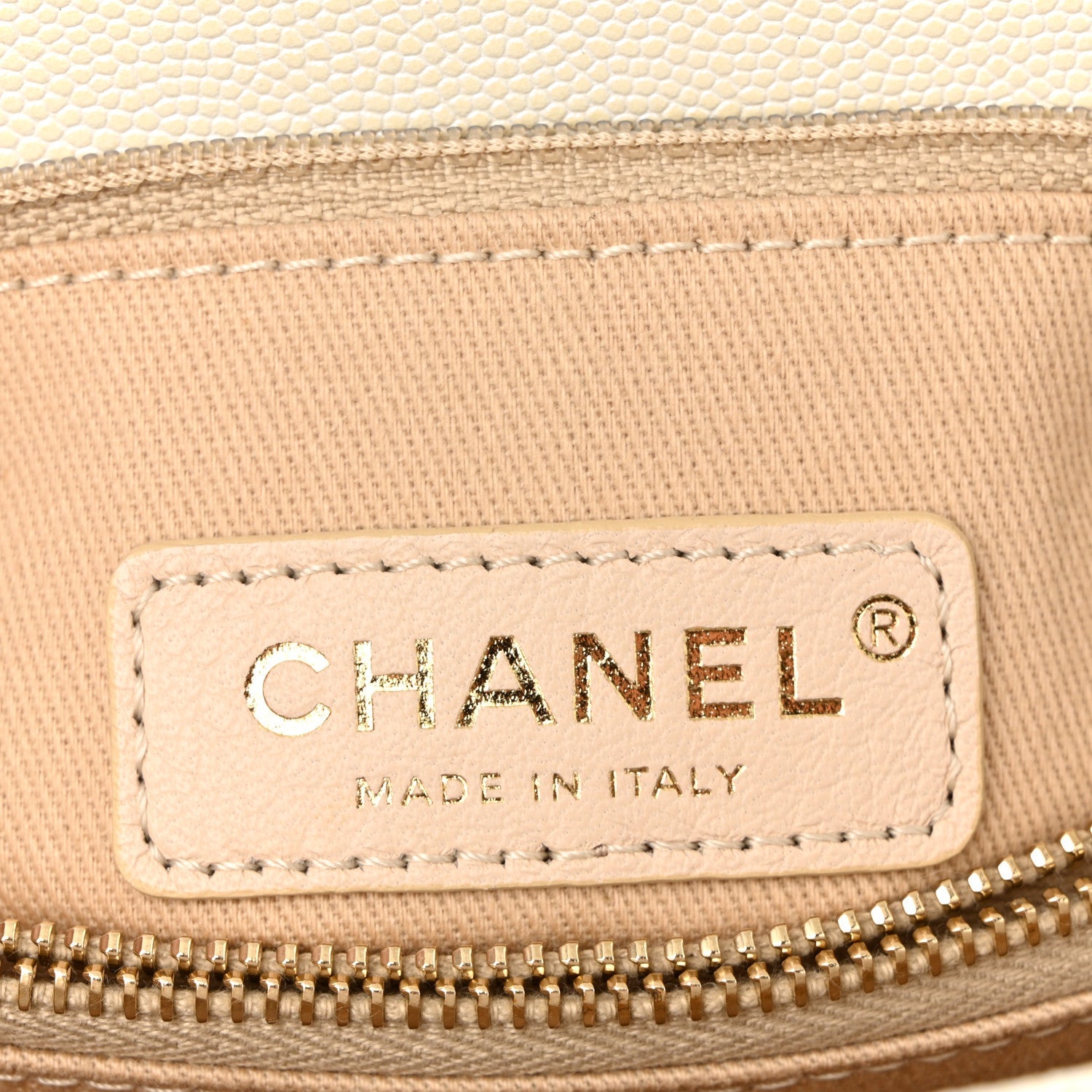 Iridescent Caviar Quilted Small Coco Handle Flap White