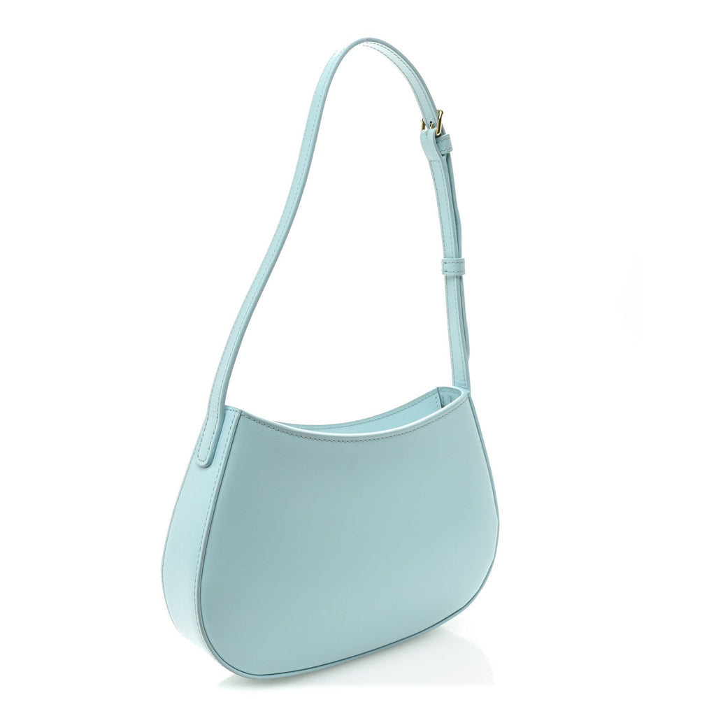 Shiny Calfskin Medium Tilly Triomphe Shoulder Bag Light Blue