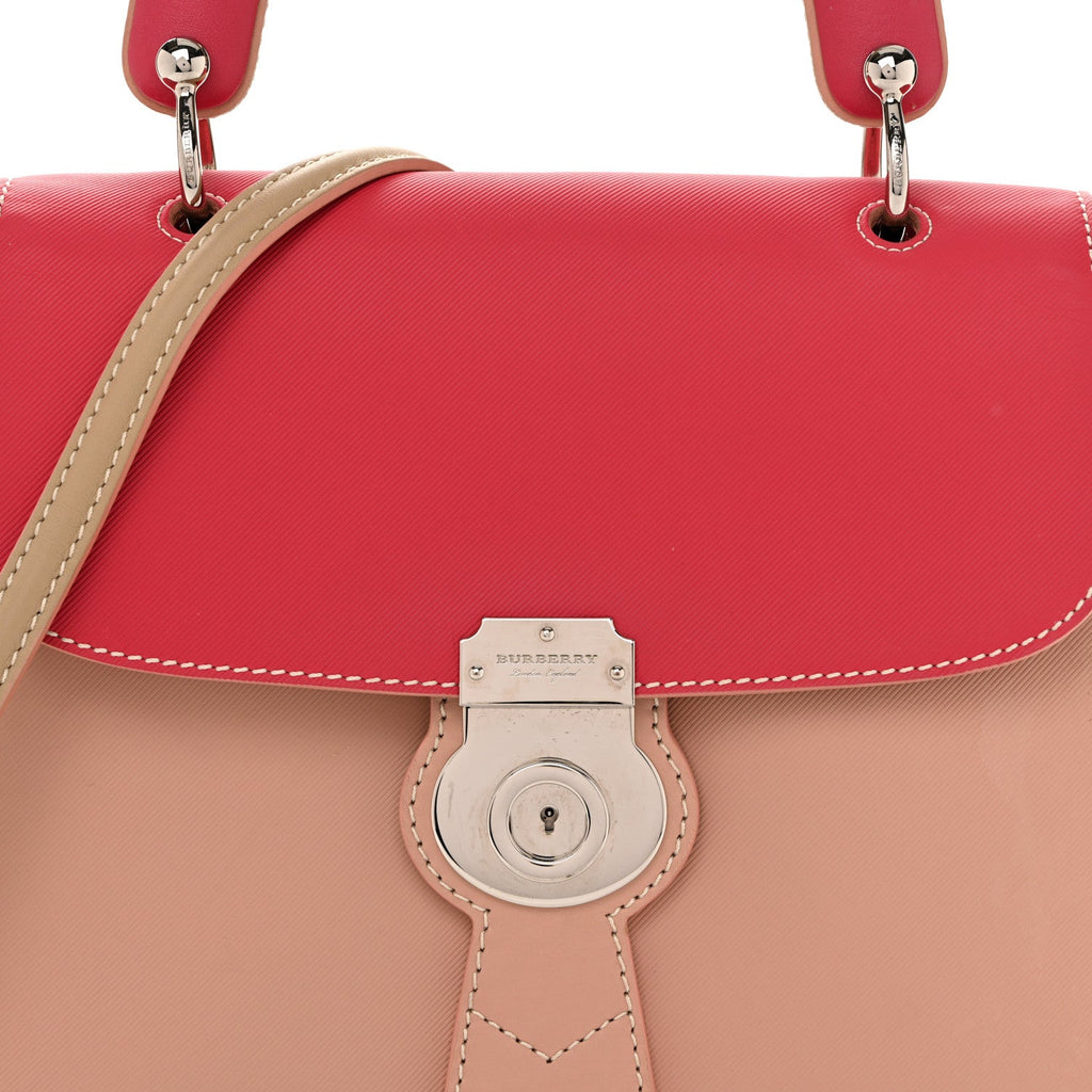 Trench Calfskin DK88 Medium Top Handle Bag Ash Rose Beige Russet