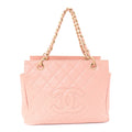Caviar Quilted Petit Timeless Shopping Tote PTT Pink