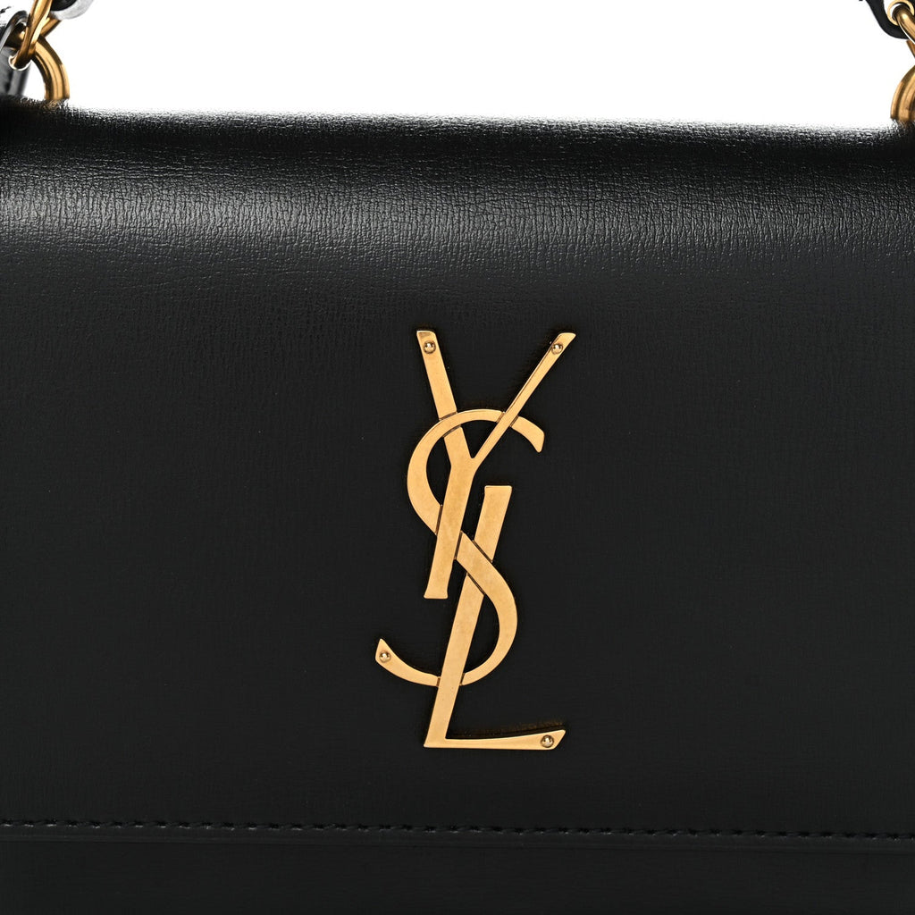 Calfskin Monogram Sunset Chain Wallet Black