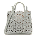 Calfskin Vienne Wave Mina 16 Bag  Gris Vert