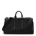 Grained Calfskin Aerogram Keepall Bandouliere 50 Black