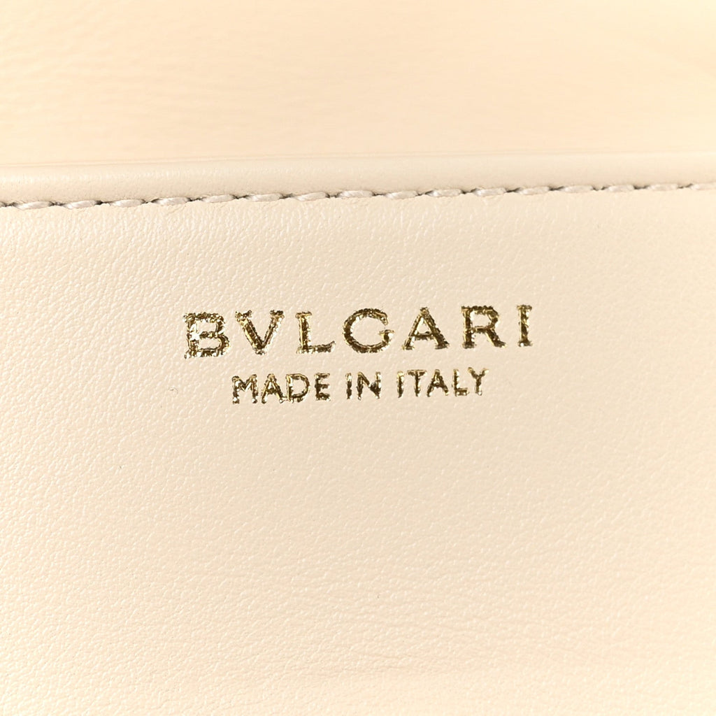 Calfskin Serpenti Cabochon Micro Bag Ivory Opal