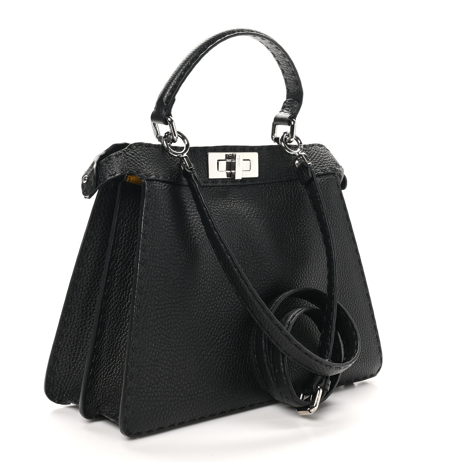 Cuoio Romano Selleria Chamois Medium Peekaboo I SEE U Satchel Black Camel Sunflower