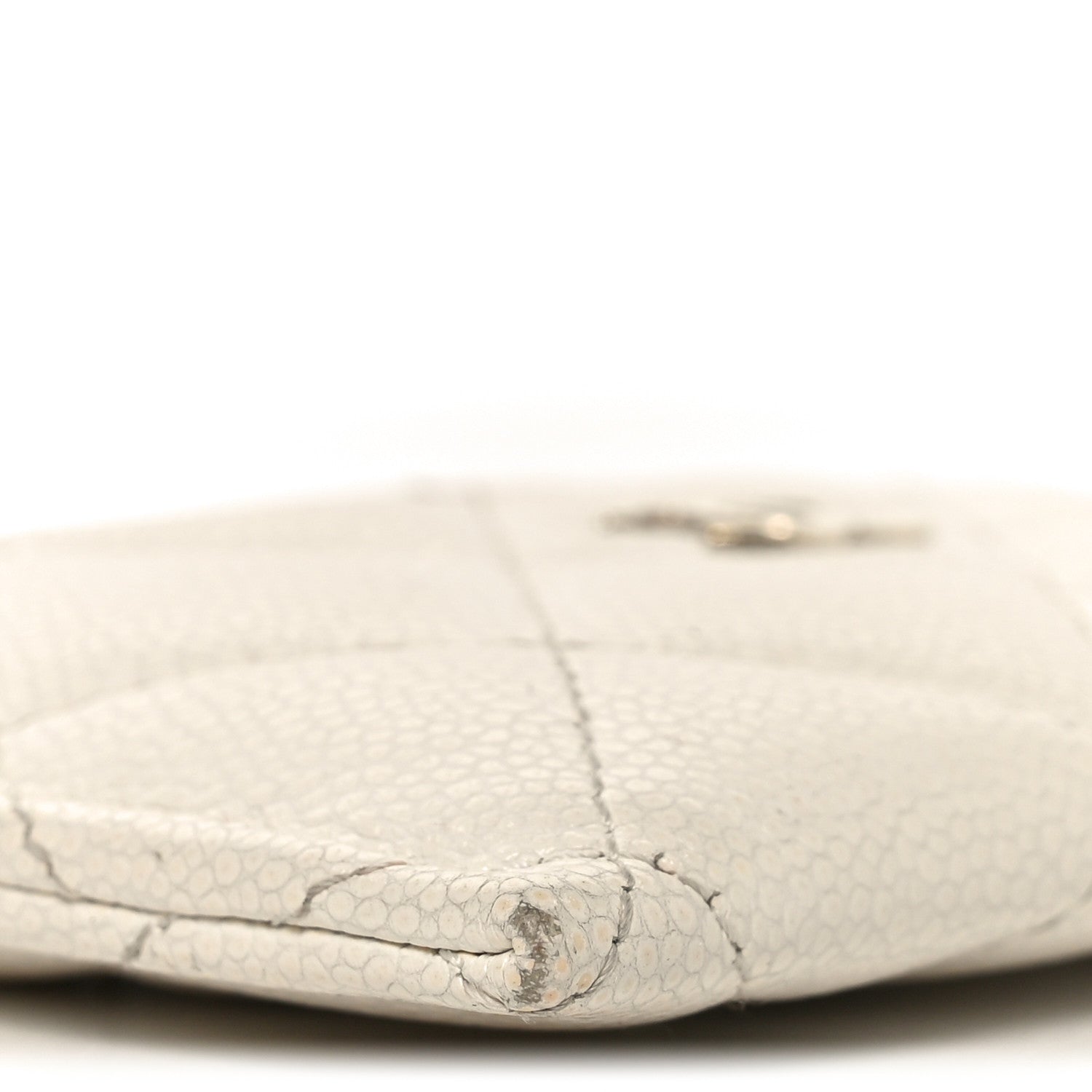 Caviar Quilted  Holder White