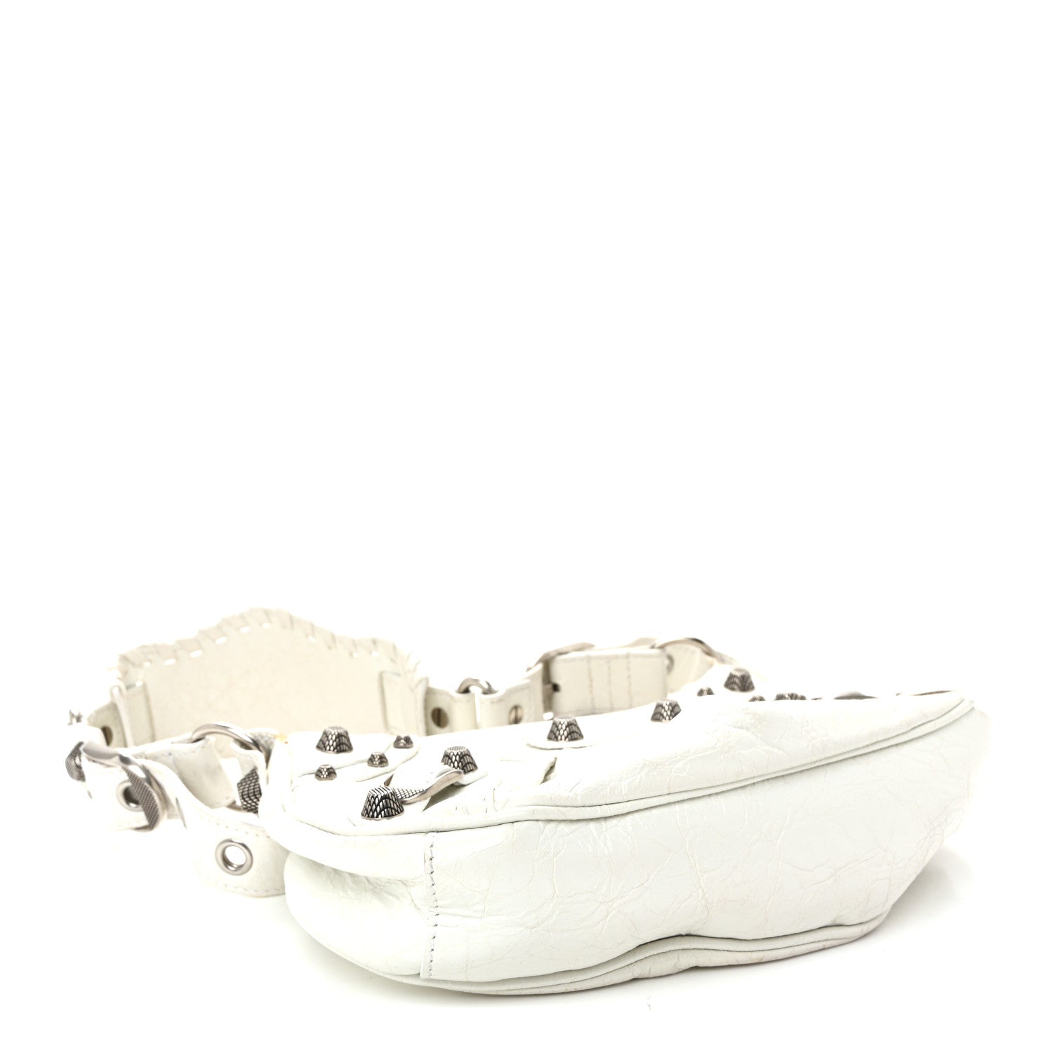 Agneau Arena Le Cagole Shoulder Bag XS Optic White