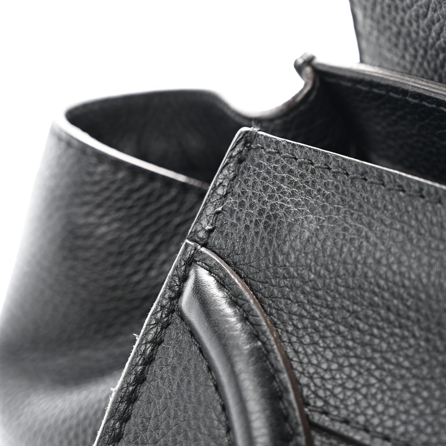 Drummed Calfskin Mini Luggage Black