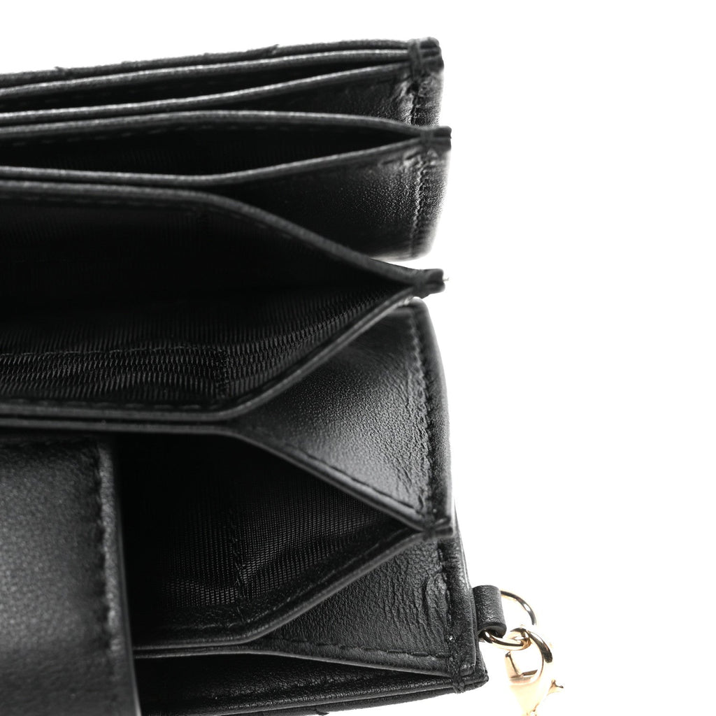 Lambskin Cannage Lady Dior Jasmine 5-Gusset  Holder Black
