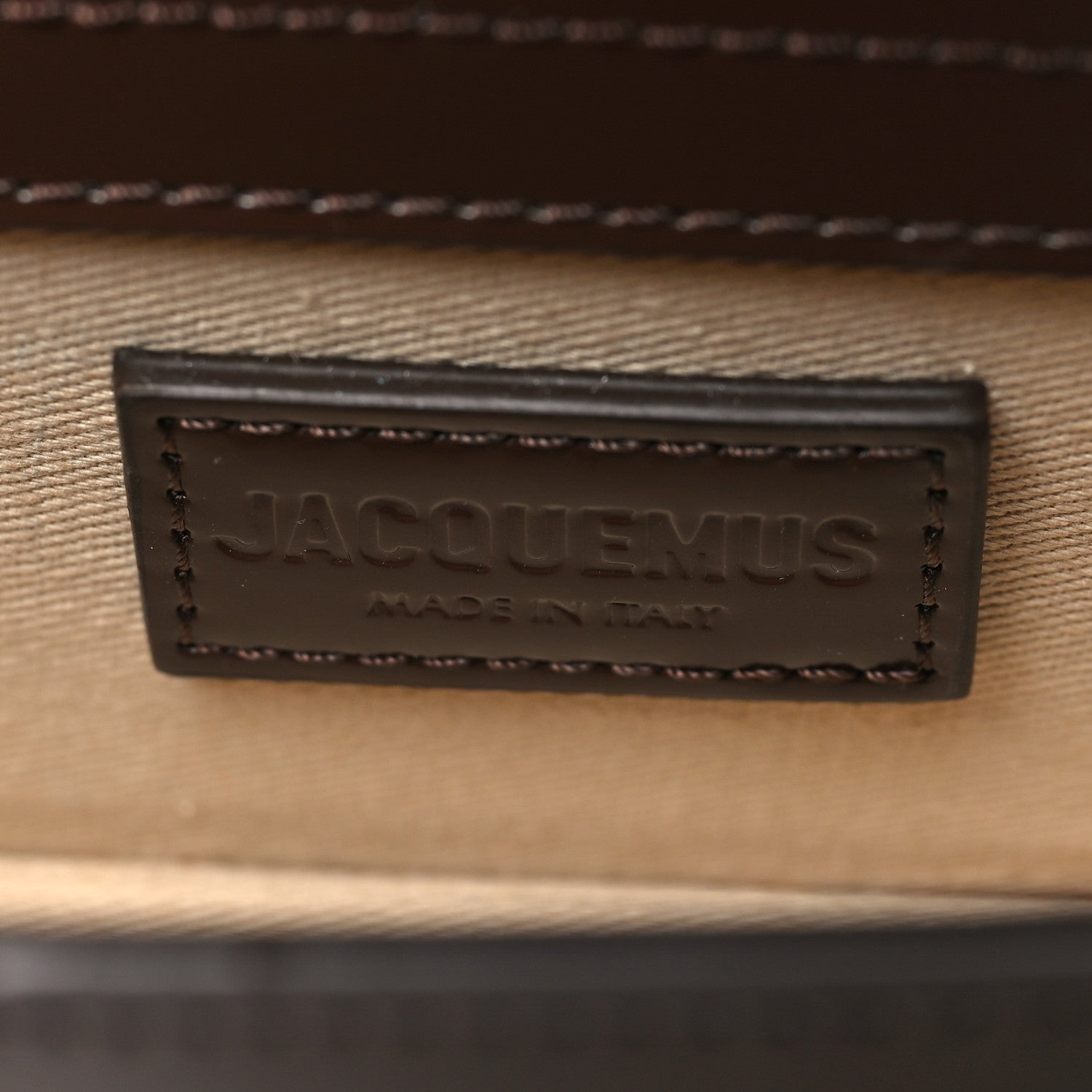 Glazed Calfskin Le Bambino Dark Brown