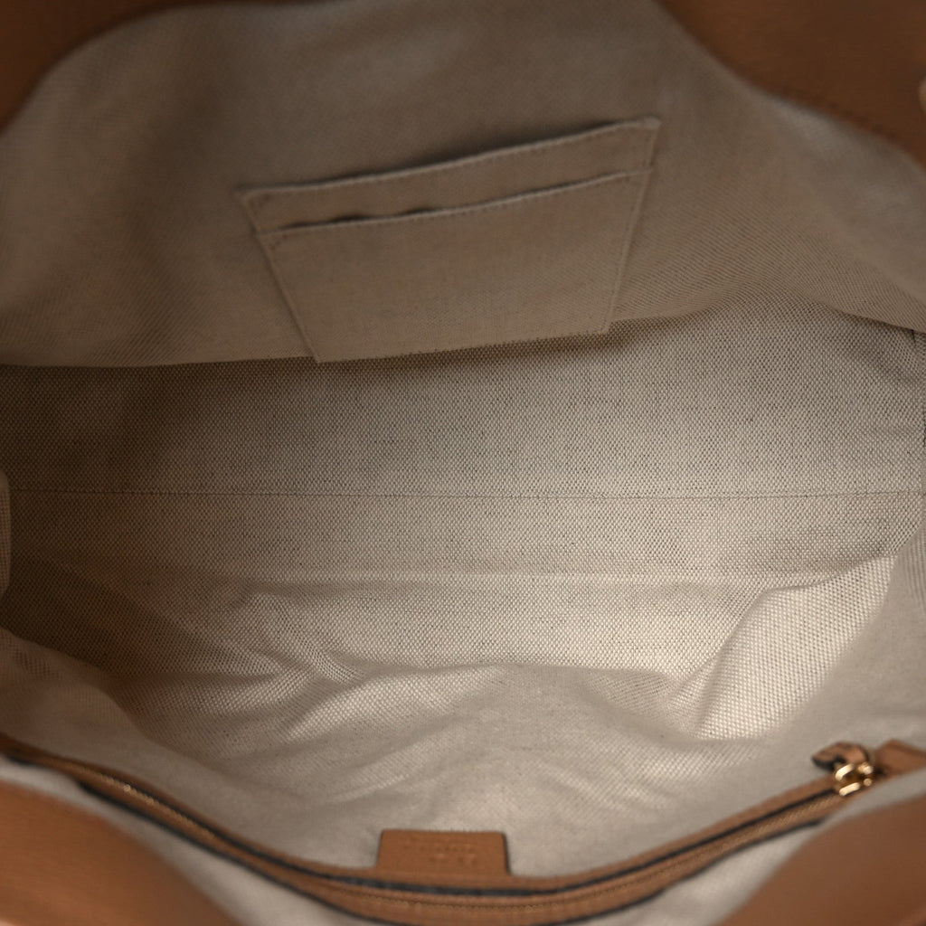 Pebbled Calfskin Medium Soho Chain Shoulder Bag Camelia