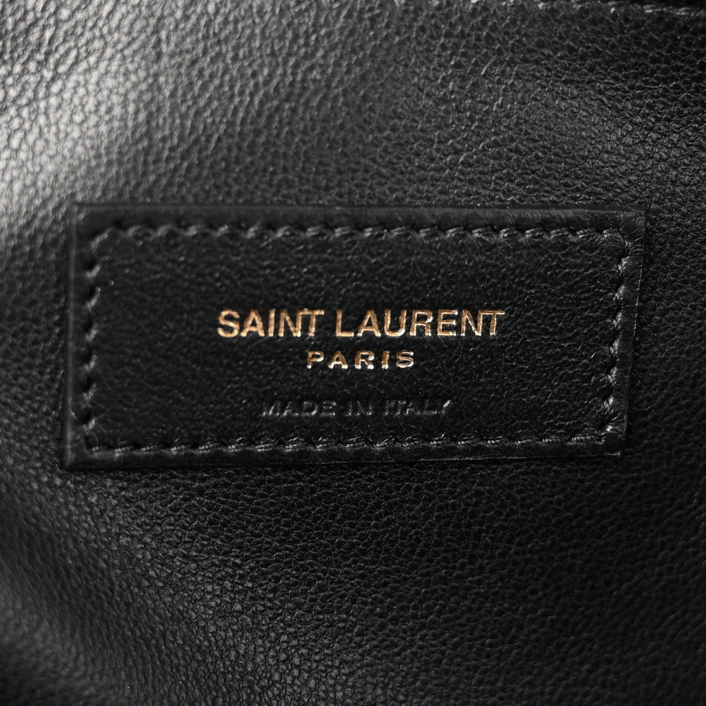 Smooth Calfskin Manhattan North South Shopper Tote Black