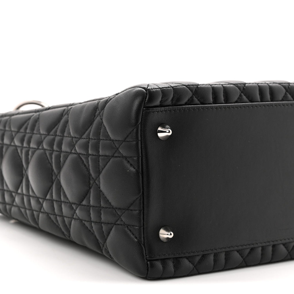 Lambskin Cannage Medium Lady Dior Black