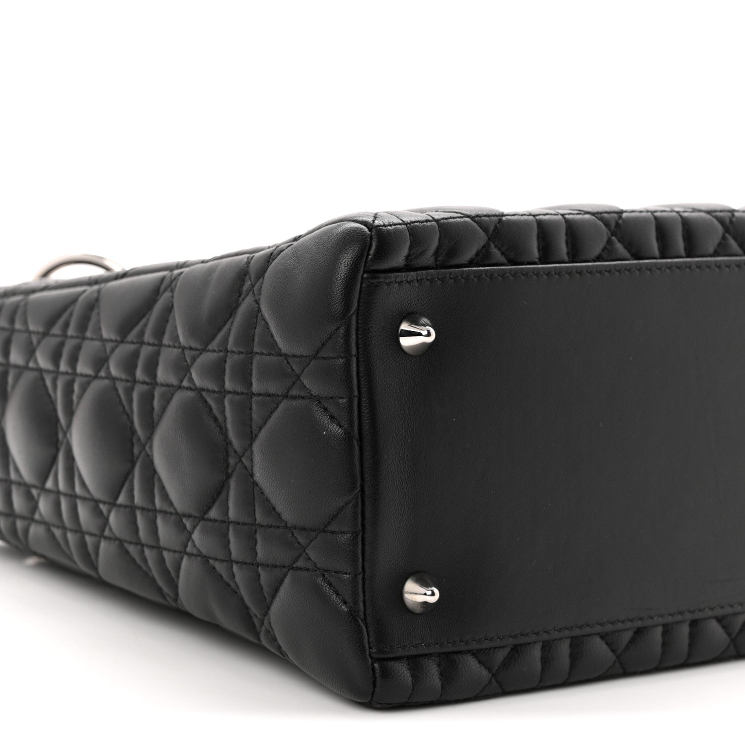 Lambskin Cannage Medium Lady Dior Black