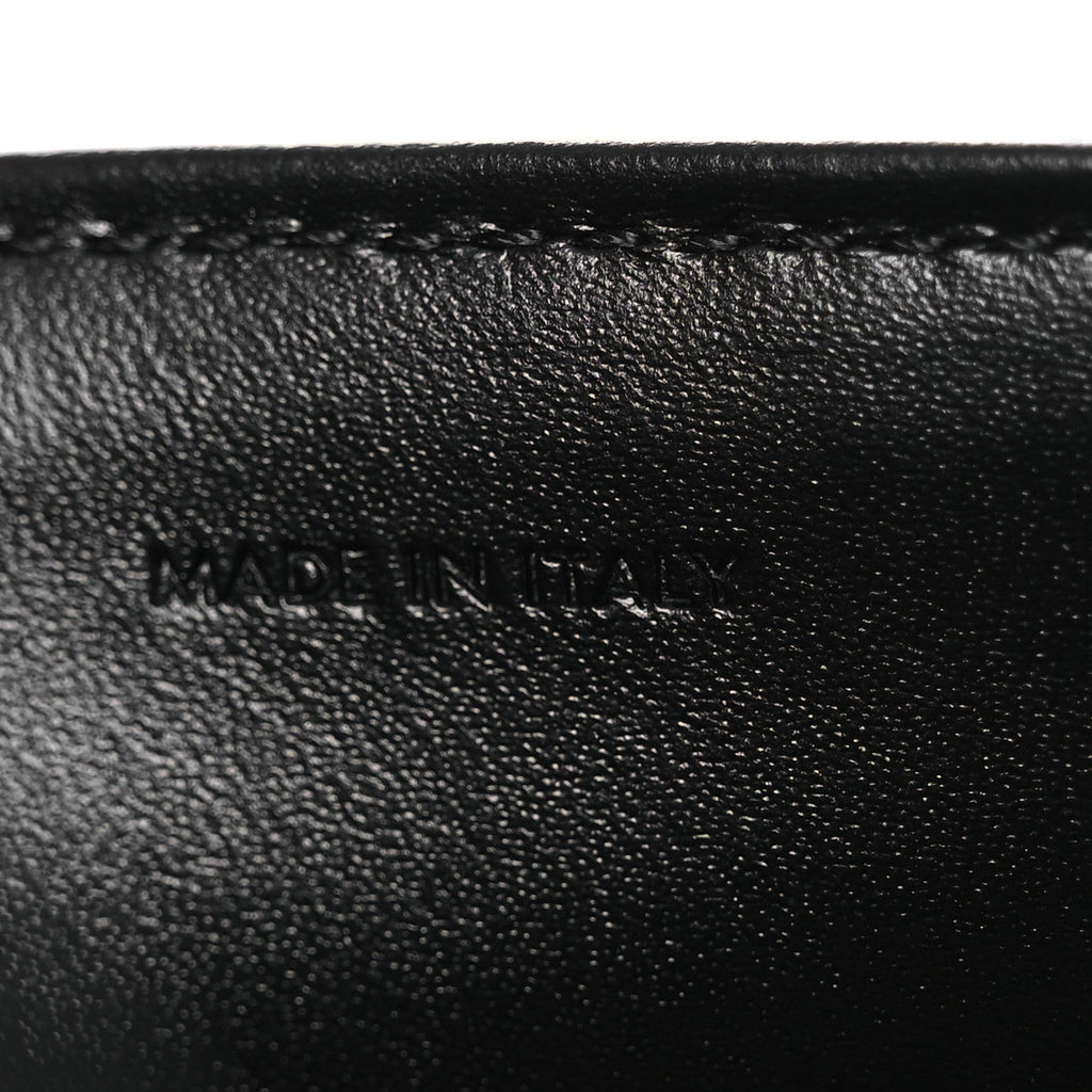 Satinated Calfskin Small 16 Top Handle Bag Black