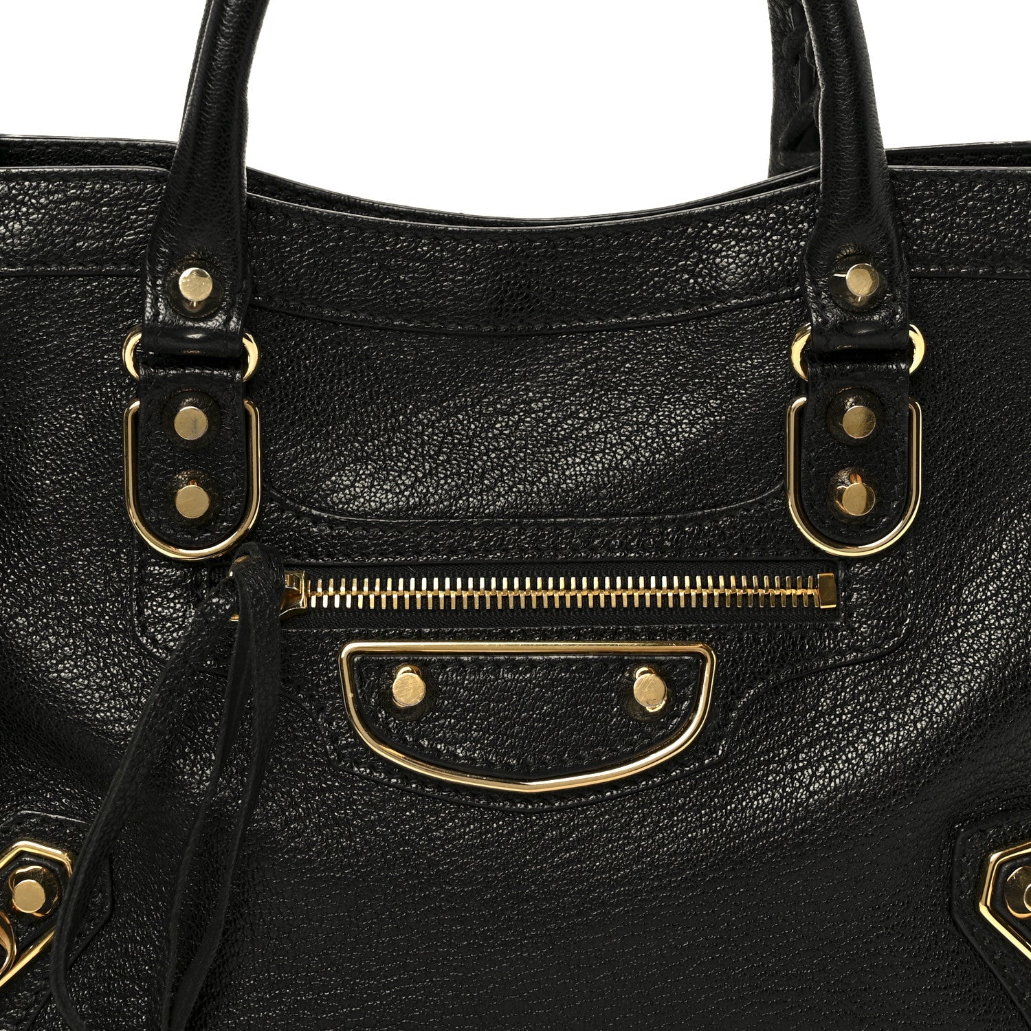 Chevre Gold Metallic Edge Hardware S City Black