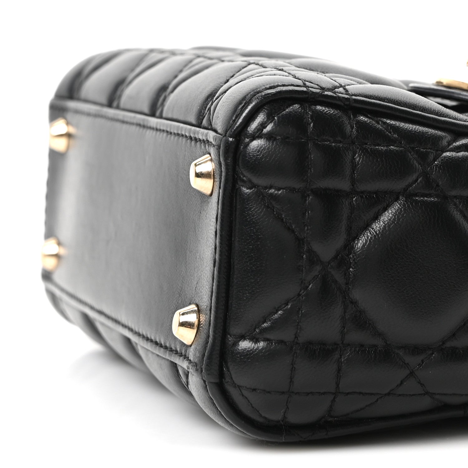 Lambskin Cannage Mini Lady Dior Black