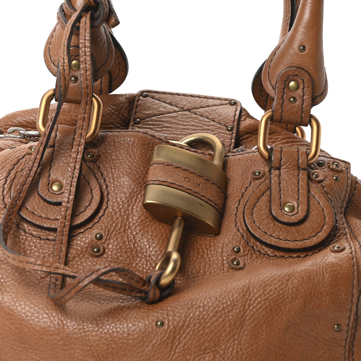 Grained Calfskin Paddington Tote Tan