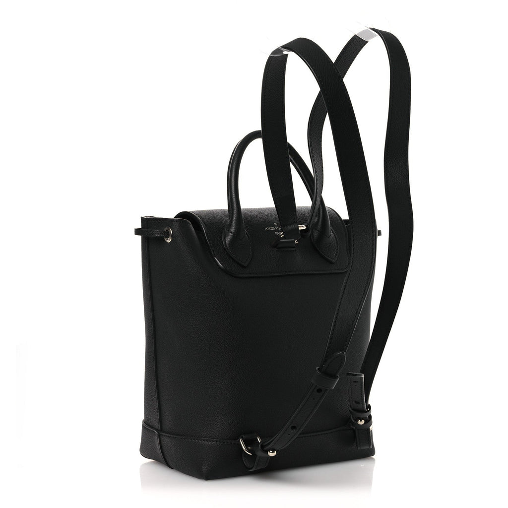 Calfskin Lockme Backpack Black