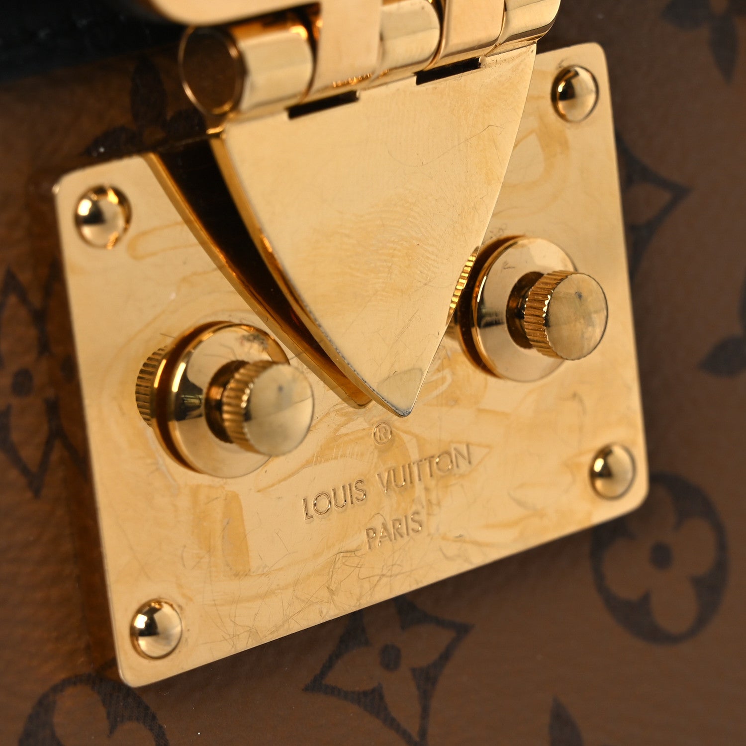 Reverse Monogram Trunk Clutch