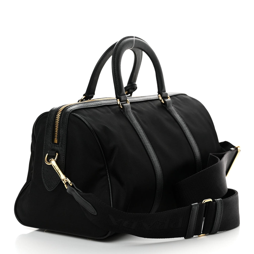 Re-Nylon Saffiano Medium Re-Edition 1978 Top Handle Bag Black
