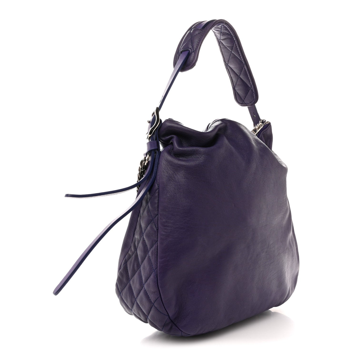 Soft Vachetta Medium Biker Saddle Chain Satchel Viola