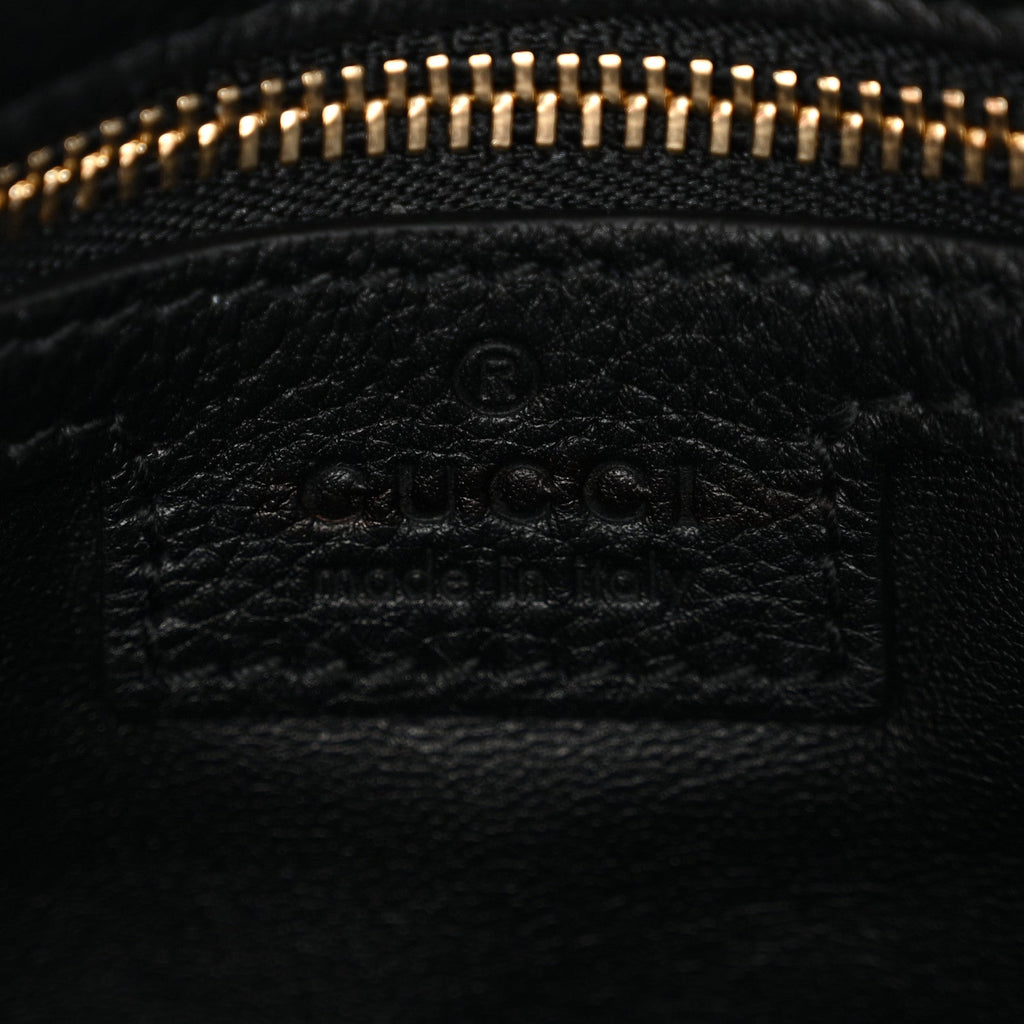Roxy Calfskin Web Medium Studded Blondie Shoulder Flap Bag Black