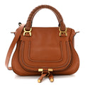 Calfskin Mini Marcie Satchel Tan