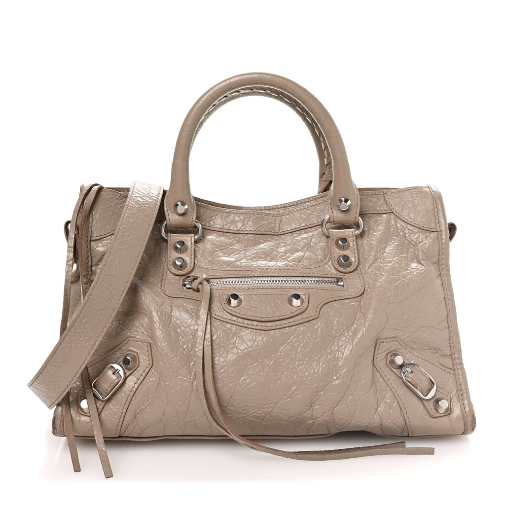 Agneau Arena Silver Hardware Small Le City Beige