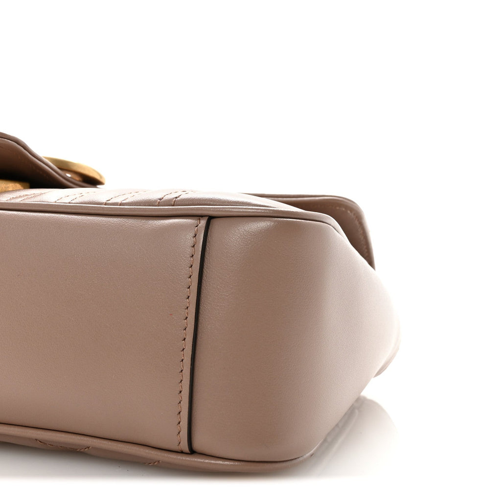 Calfskin Matelasse Small GG Marmont Shoulder Bag Porcelain Rose