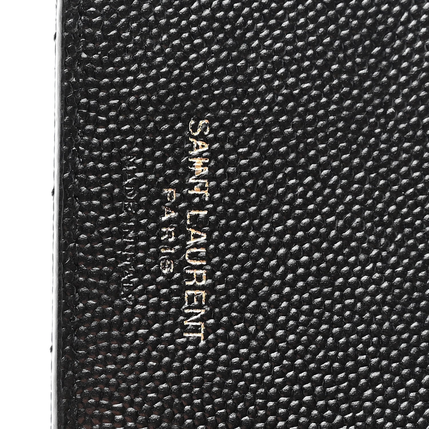 Grain De Poudre Matelasse Chevron Monogram Zipped  Case Black