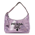 Paillettes Sequin Mini Re-Edition 2000 Bag Lilium Black