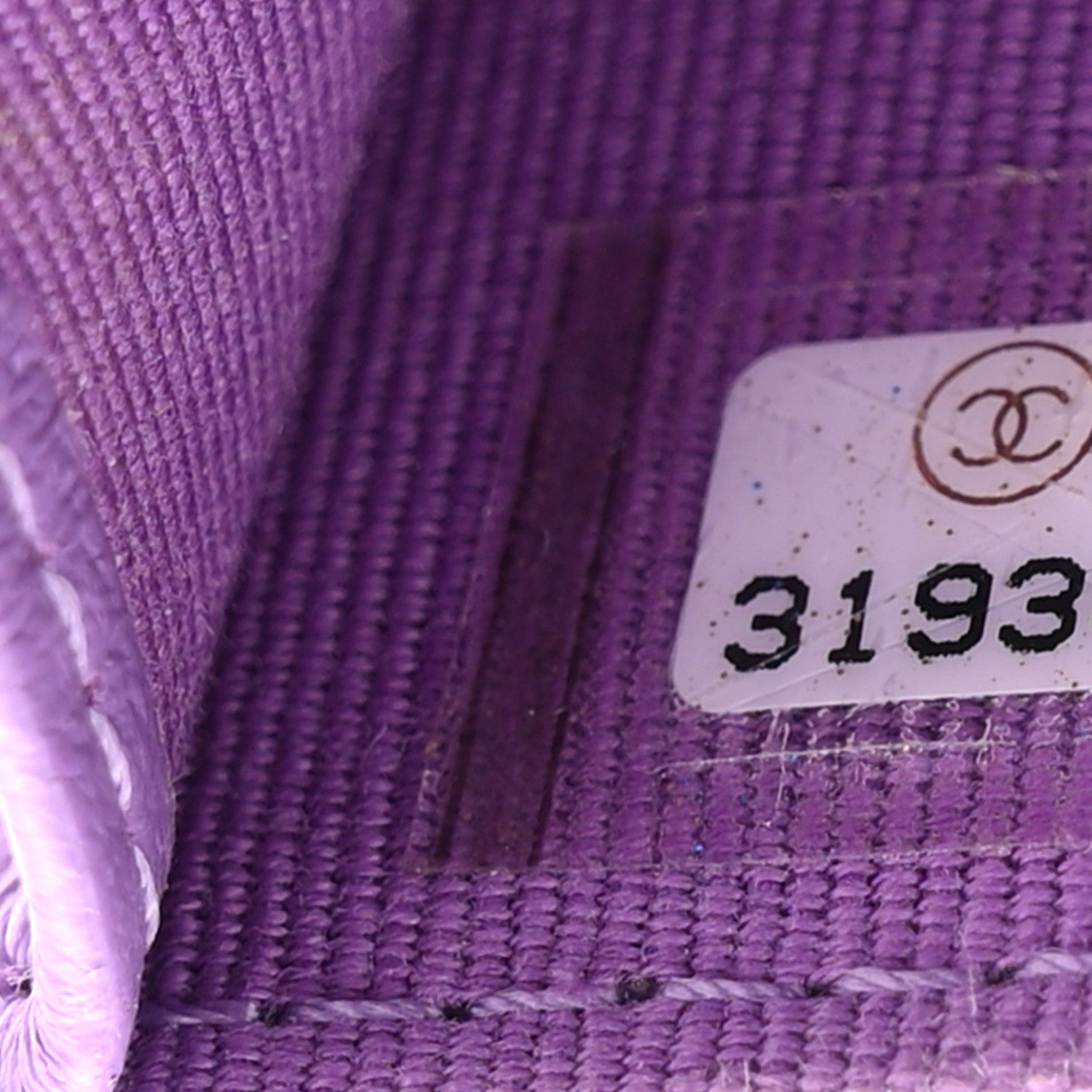 Lambskin Enamel Quilted Pending CC Flap Belt Bag Purple