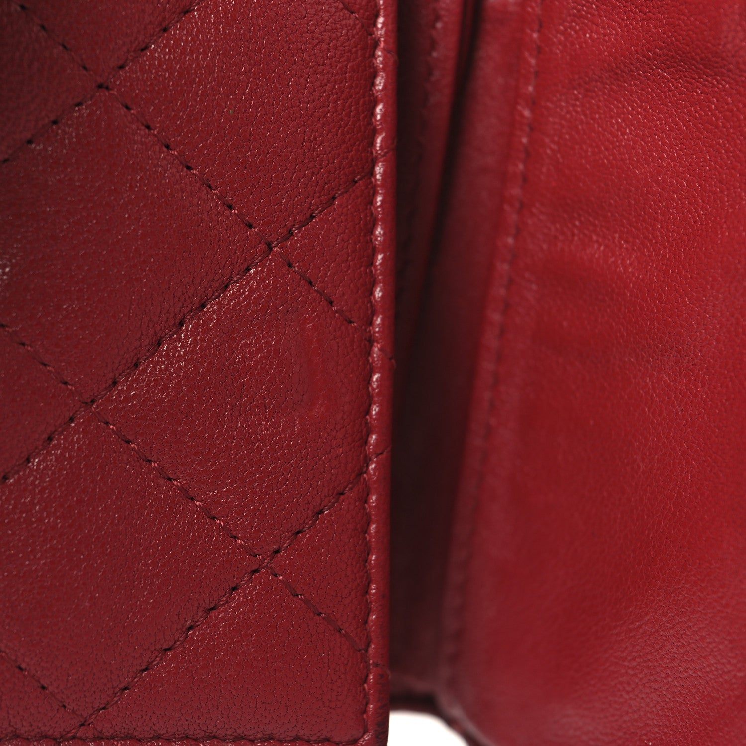 Caviar Quilted Vintage Mademoiselle Flap  Holder Dark Pink