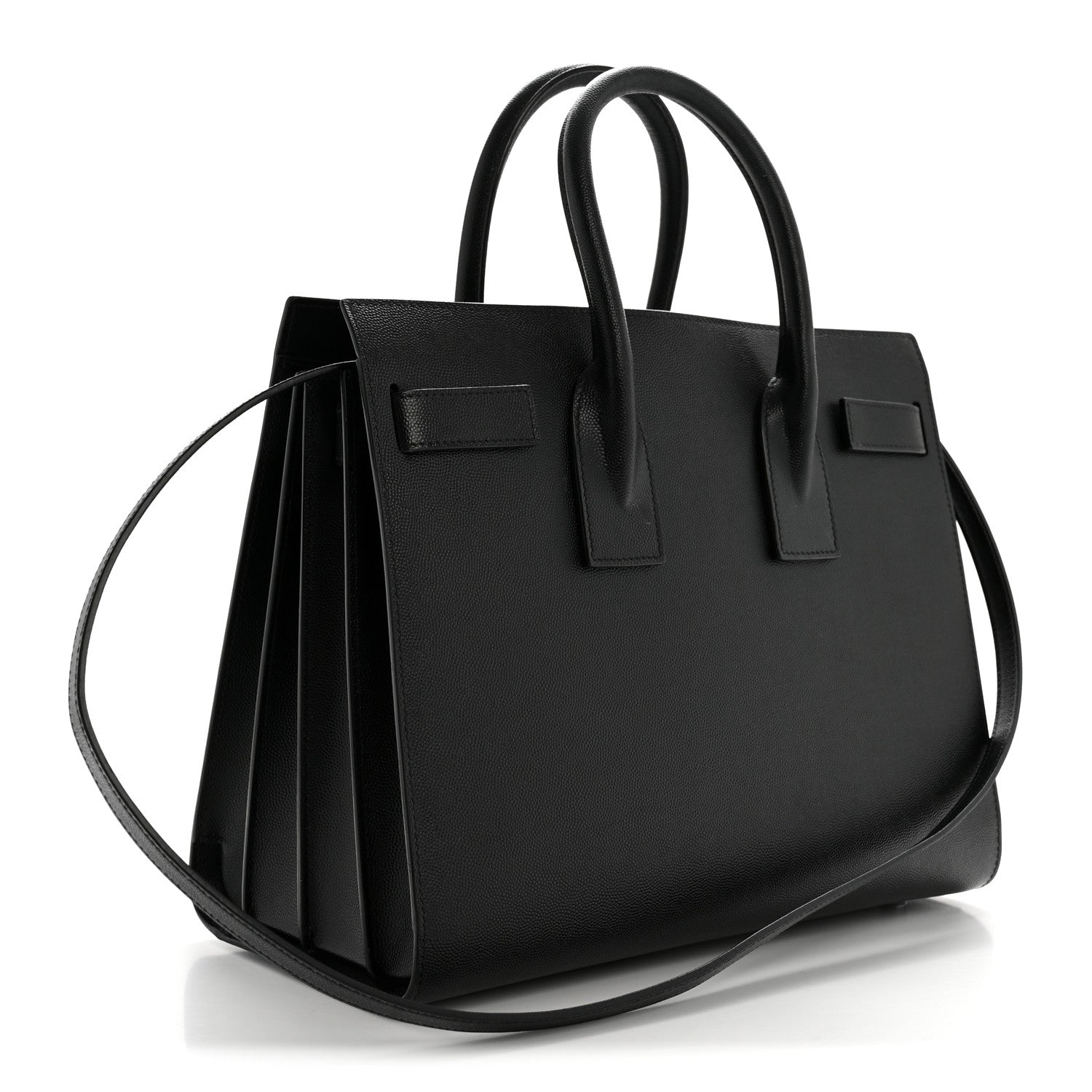 Grained Calfskin Small Sac De Jour Black