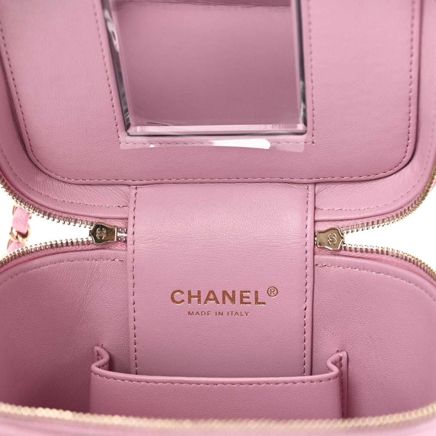 Caviar Quilted Small CC Vanity Case Pink