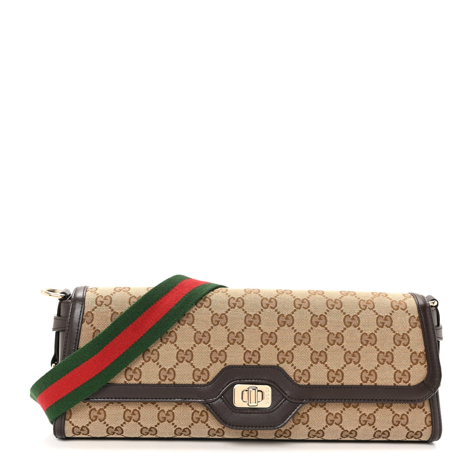 GG Monogram Medium Luce Shoulder Bag Beige Ebony