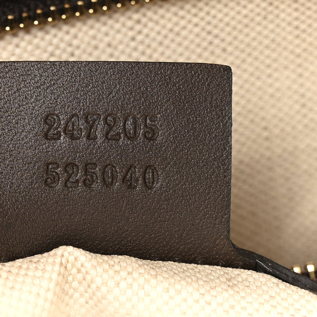 Monogram Selleria Calfskin Vintage Web Medium Boston Dark Brown